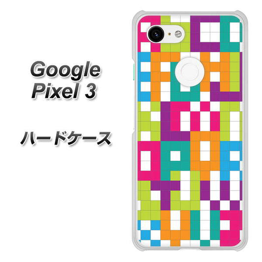 Google Pixel 3 高画質仕上げ 背面印刷 ハードケース【IB916  ブロックアルファベット】