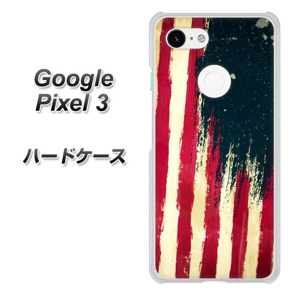 Google Pixel 3 高画質仕上げ 背面印刷 ハードケース【MI805  ヴィンテージアメリカ】