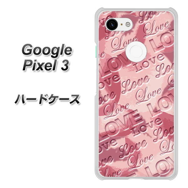Google Pixel 3 高画質仕上げ 背面印刷 ハードケース【SC844 フラワーヴェルニLOVE（ローズヴェルール）】