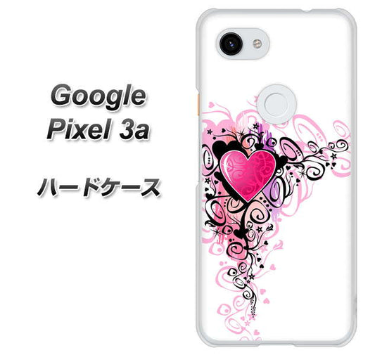 Google Pixel 3a 高画質仕上げ 背面印刷 ハードケース【007 スタイリッシュハート】