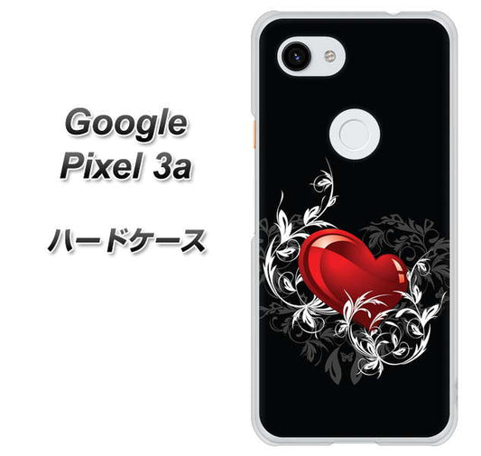 Google Pixel 3a 高画質仕上げ 背面印刷 ハードケース【032 クリスタルハート】