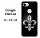 Google Pixel 3a 高画質仕上げ 背面印刷 ハードケース【042 ラインストーン風の印刷ゴージャスユリ】