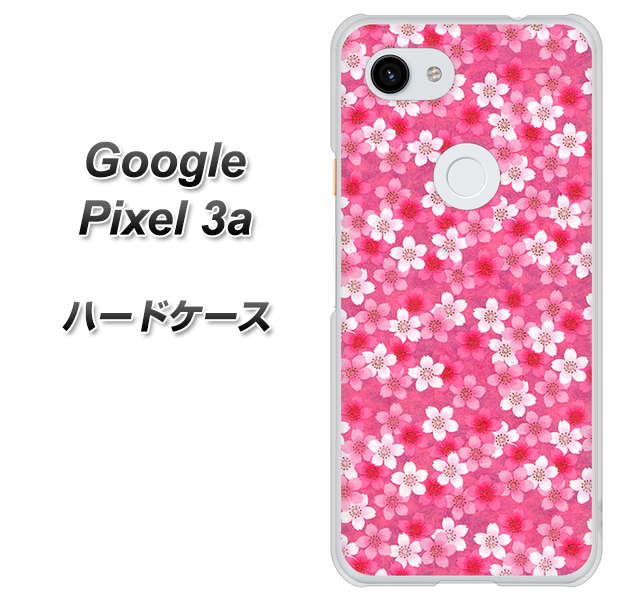 Google Pixel 3a 高画質仕上げ 背面印刷 ハードケース【065 さくら】