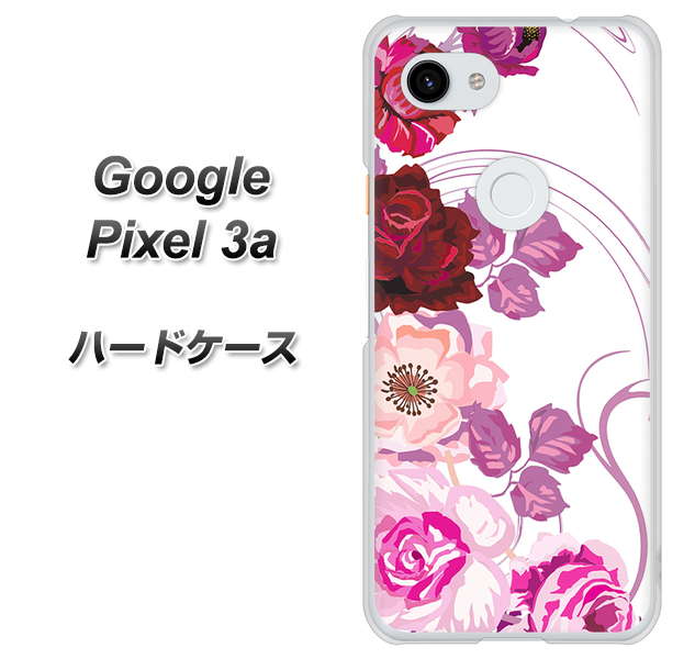 Google Pixel 3a 高画質仕上げ 背面印刷 ハードケース【116 ６月のバラ】