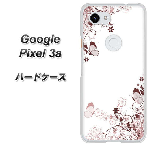 Google Pixel 3a 高画質仕上げ 背面印刷 ハードケース【142 桔梗と桜と蝶】