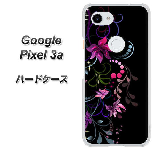 Google Pixel 3a 高画質仕上げ 背面印刷 ハードケース【263 闇に浮かぶ華】