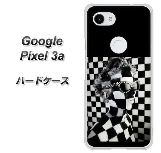 Google Pixel 3a 高画質仕上げ 背面印刷 ハードケース【357 bk&wh】