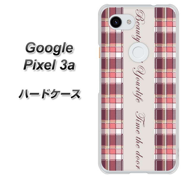 Google Pixel 3a 高画質仕上げ 背面印刷 ハードケース【518 チェック柄besuty】