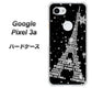 Google Pixel 3a 高画質仕上げ 背面印刷 ハードケース【528 エッフェル塔bk-wh】