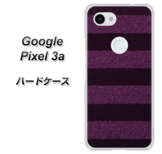 Google Pixel 3a 高画質仕上げ 背面印刷 ハードケース【533 極太ボーダーPR&NV】