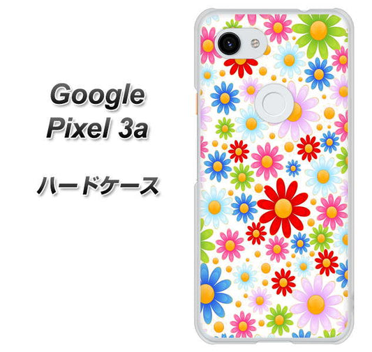 Google Pixel 3a 高画質仕上げ 背面印刷 ハードケース【606 マーガレット】