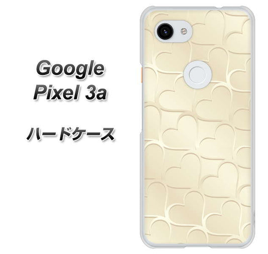 Google Pixel 3a 高画質仕上げ 背面印刷 ハードケース【630 かくれハート】