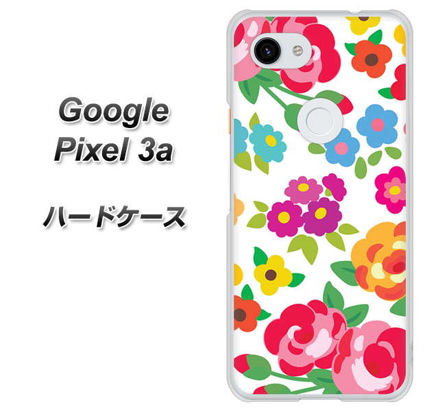 Google Pixel 3a 高画質仕上げ 背面印刷 ハードケース【776 5月のフラワーガーデン】