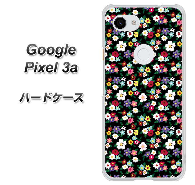 Google Pixel 3a 高画質仕上げ 背面印刷 ハードケース【778 マイクロリバティプリントBK】