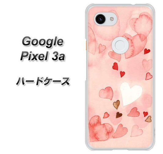 Google Pixel 3a 高画質仕上げ 背面印刷 ハードケース【1125 ハートの和紙】