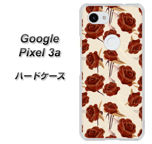 Google Pixel 3a 高画質仕上げ 背面印刷 ハードケース【1157 クラシックローズ】