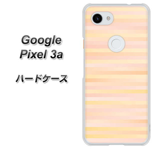 Google Pixel 3a 高画質仕上げ 背面印刷 ハードケース【IB909 グラデーションボーダー_オレンジ】
