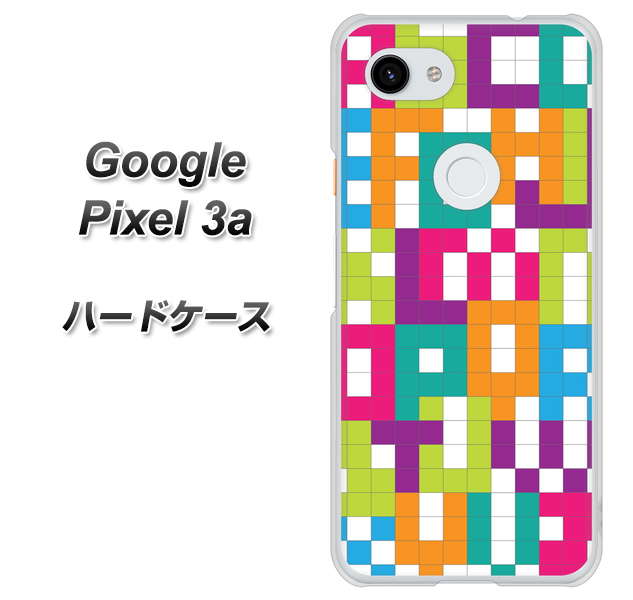 Google Pixel 3a 高画質仕上げ 背面印刷 ハードケース【IB916  ブロックアルファベット】