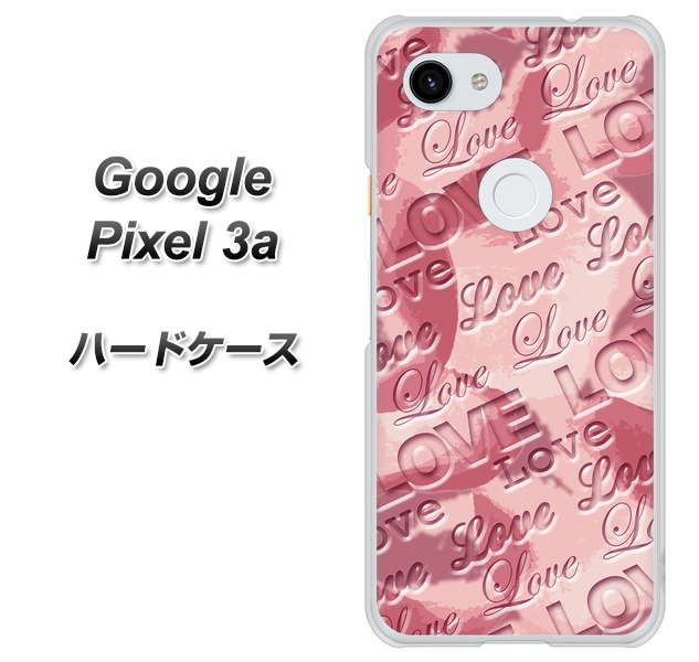 Google Pixel 3a 高画質仕上げ 背面印刷 ハードケース【SC844 フラワーヴェルニLOVE（ローズヴェルール）】