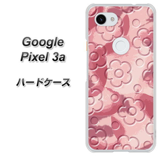 Google Pixel 3a 高画質仕上げ 背面印刷 ハードケース【SC846 フラワーヴェルニ花ピンク（ローズヴェルール）】