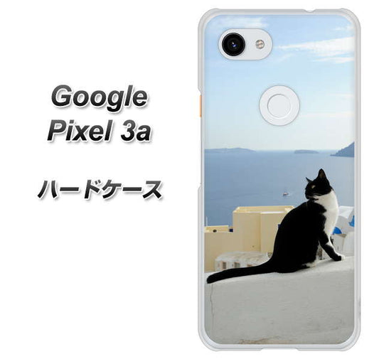 Google Pixel 3a 高画質仕上げ 背面印刷 ハードケース【VA805 ネコと地中海】