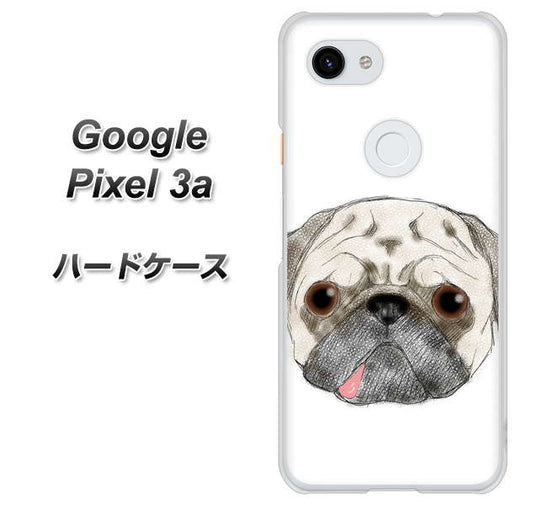 Google Pixel 3a 高画質仕上げ 背面印刷 ハードケース【YD855 パグ01】