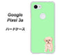 Google Pixel 3a 高画質仕上げ 背面印刷 ハードケース【YJ063 トイプードルアプリコット（グリーン）】