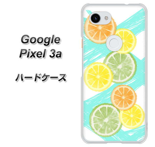 Google Pixel 3a 高画質仕上げ 背面印刷 ハードケース【YJ183 オレンジライム】