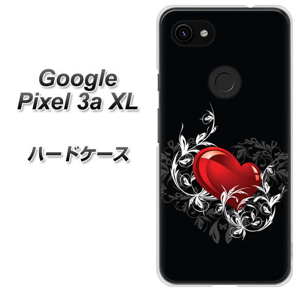 Google Pixel 3a XL 高画質仕上げ 背面印刷 ハードケース【032 クリスタルハート】