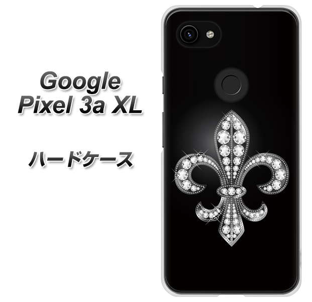 Google Pixel 3a XL 高画質仕上げ 背面印刷 ハードケース【042 ラインストーン風の印刷ゴージャスユリ】