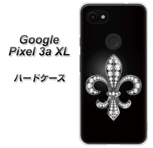 Google Pixel 3a XL 高画質仕上げ 背面印刷 ハードケース【042 ラインストーン風の印刷ゴージャスユリ】