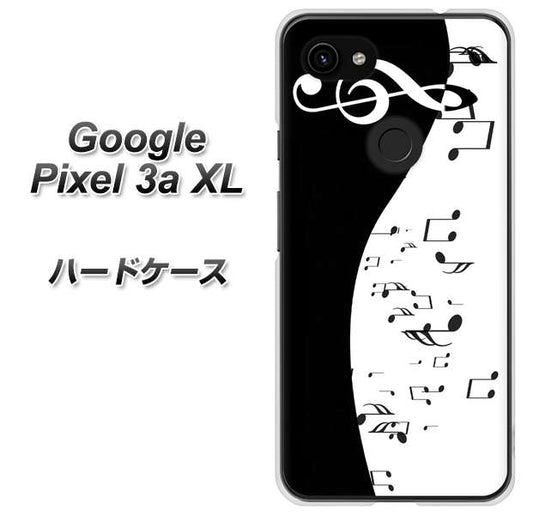 Google Pixel 3a XL 高画質仕上げ 背面印刷 ハードケース【114 モノトーンのリズム】