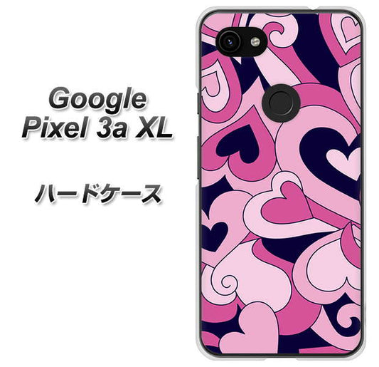 Google Pixel 3a XL 高画質仕上げ 背面印刷 ハードケース【223 ハートの調べ】