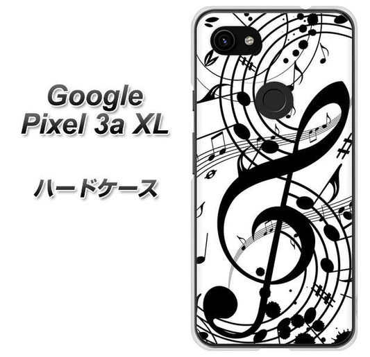 Google Pixel 3a XL 高画質仕上げ 背面印刷 ハードケース【260 あふれる音符】