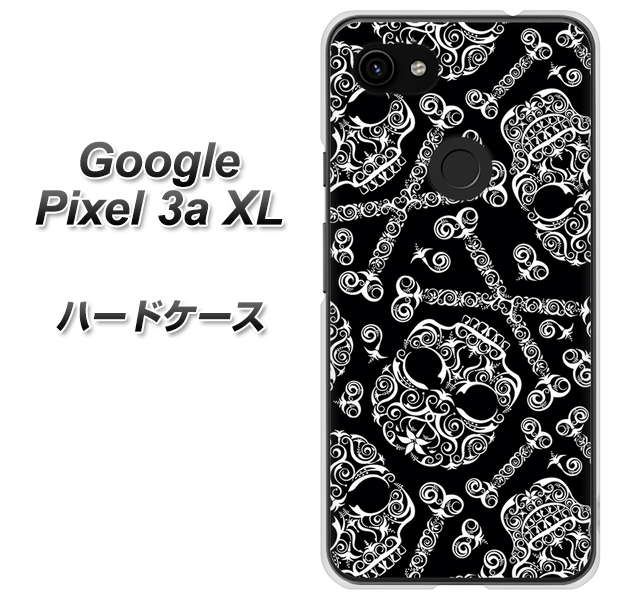 Google Pixel 3a XL 高画質仕上げ 背面印刷 ハードケース【363 ドクロの刺青】