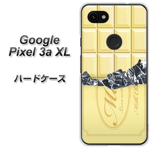 Google Pixel 3a XL 高画質仕上げ 背面印刷 ハードケース【553 板チョコ－ホワイト】