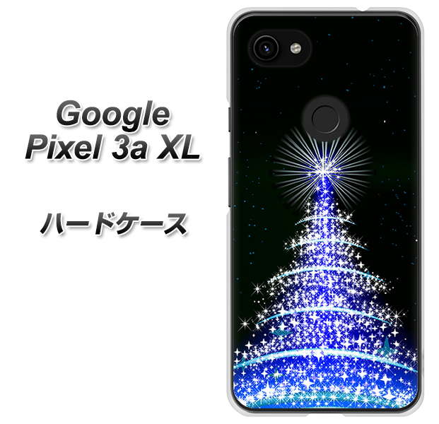 Google Pixel 3a XL 高画質仕上げ 背面印刷 ハードケース【589 ブルーライトツリー】