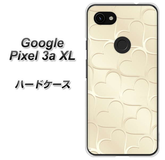 Google Pixel 3a XL 高画質仕上げ 背面印刷 ハードケース【630 かくれハート】