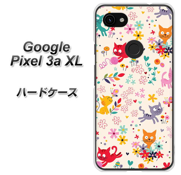 Google Pixel 3a XL 高画質仕上げ 背面印刷 ハードケース【693 ネコのあそび場】