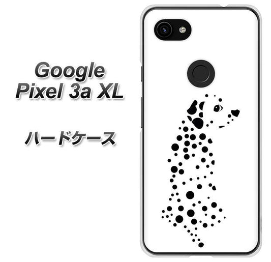 Google Pixel 3a XL 高画質仕上げ 背面印刷 ハードケース【1038 振り向くダルメシアン（WH）】