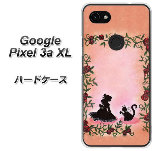 Google Pixel 3a XL 高画質仕上げ 背面印刷 ハードケース【1096 お姫様とネコ（カラー）】