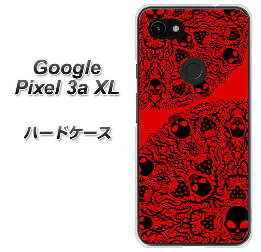 Google Pixel 3a XL 高画質仕上げ 背面印刷 ハードケース【AG835 苺骸骨曼荼羅（赤）】