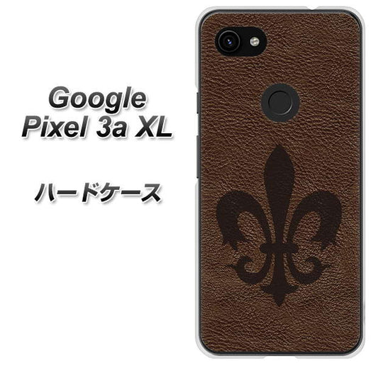 Google Pixel 3a XL 高画質仕上げ 背面印刷 ハードケース【EK823  レザー風ユリ】
