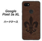 Google Pixel 3a XL 高画質仕上げ 背面印刷 ハードケース【EK823  レザー風ユリ】