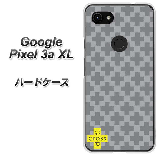 Google Pixel 3a XL 高画質仕上げ 背面印刷 ハードケース【IB900  クロスドット_グレー】