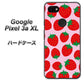 Google Pixel 3a XL 高画質仕上げ 背面印刷 ハードケース【SC813 小さいイチゴ模様 レッドとピンク】