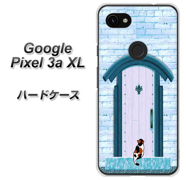 Google Pixel 3a XL 高画質仕上げ 背面印刷 ハードケース【YA953 石ドア03 素材クリア】