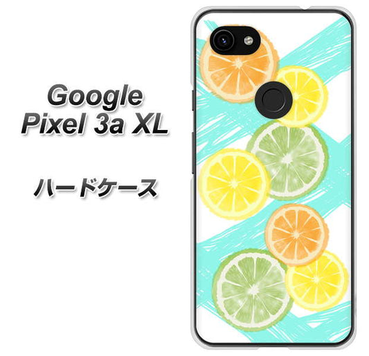 Google Pixel 3a XL 高画質仕上げ 背面印刷 ハードケース【YJ183 オレンジライム】