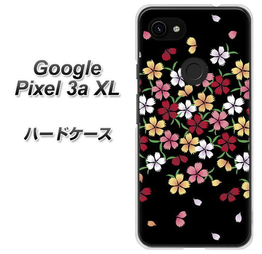 Google Pixel 3a XL 高画質仕上げ 背面印刷 ハードケース【YJ323 和柄 なでしこ】
