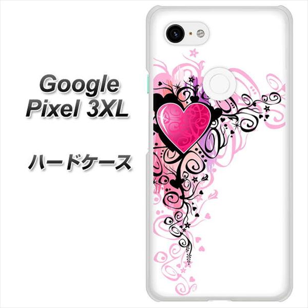 Google Pixel 3XL 高画質仕上げ 背面印刷 ハードケース【007 スタイリッシュハート】
